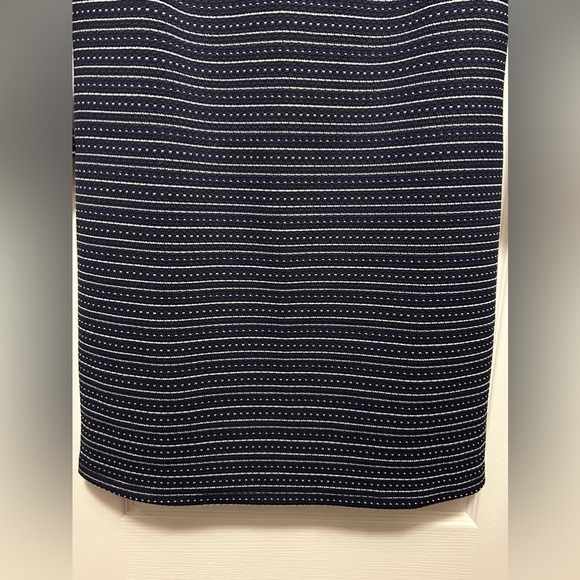 Ann Taylor Loft mini shift Dress women’s S blue white preppy coastal grandma - Picture 13 of 16